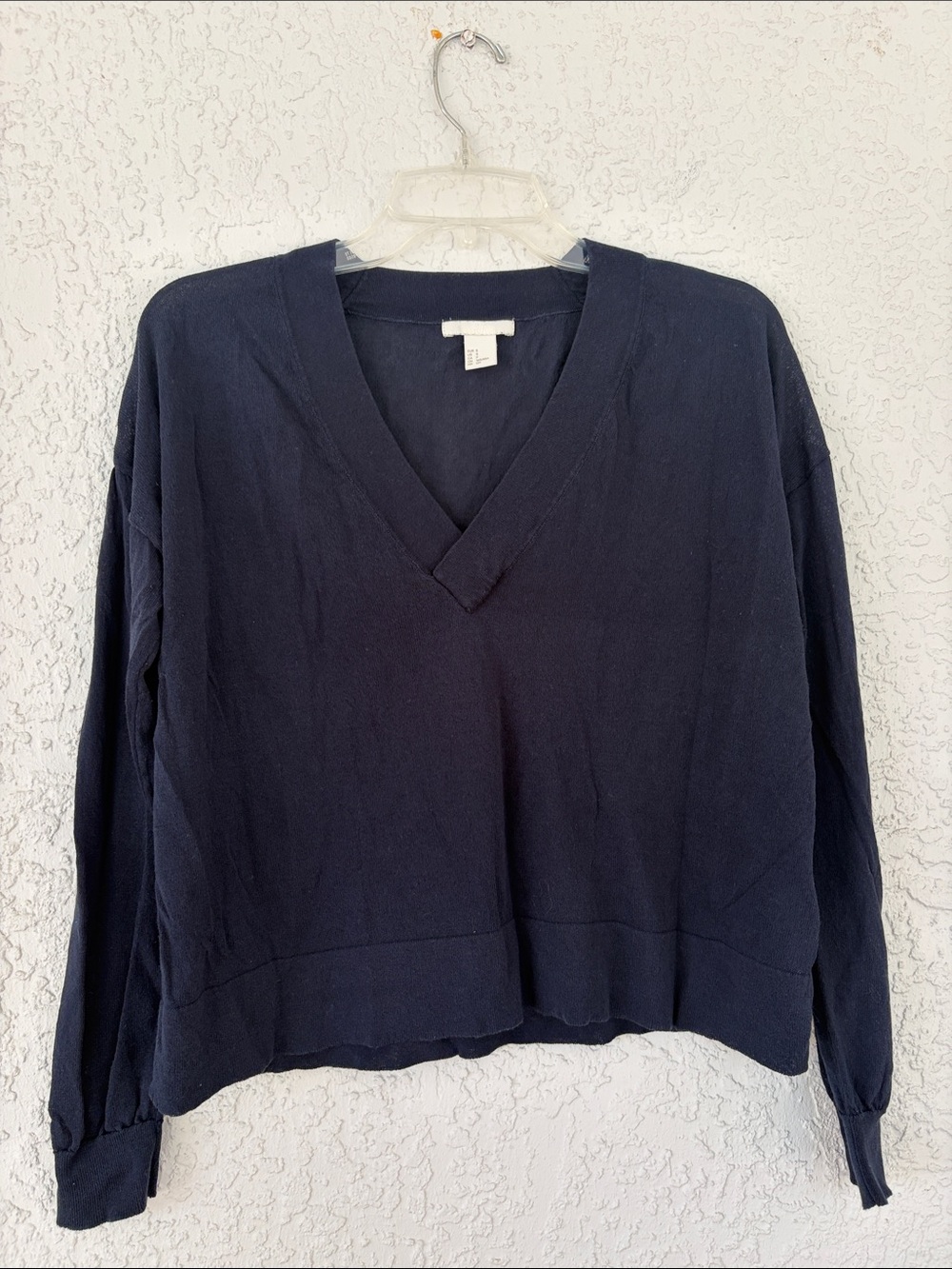 H&M Dark Navy v neck lightweight sweater size S